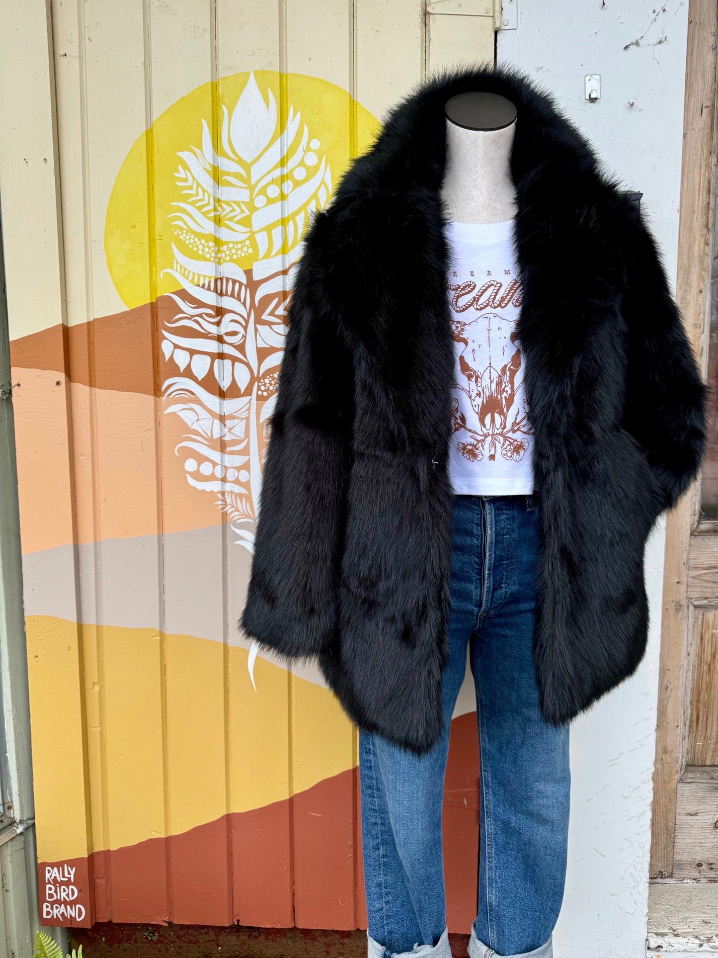 Boho Shabby Chic Faux Fur Jacket