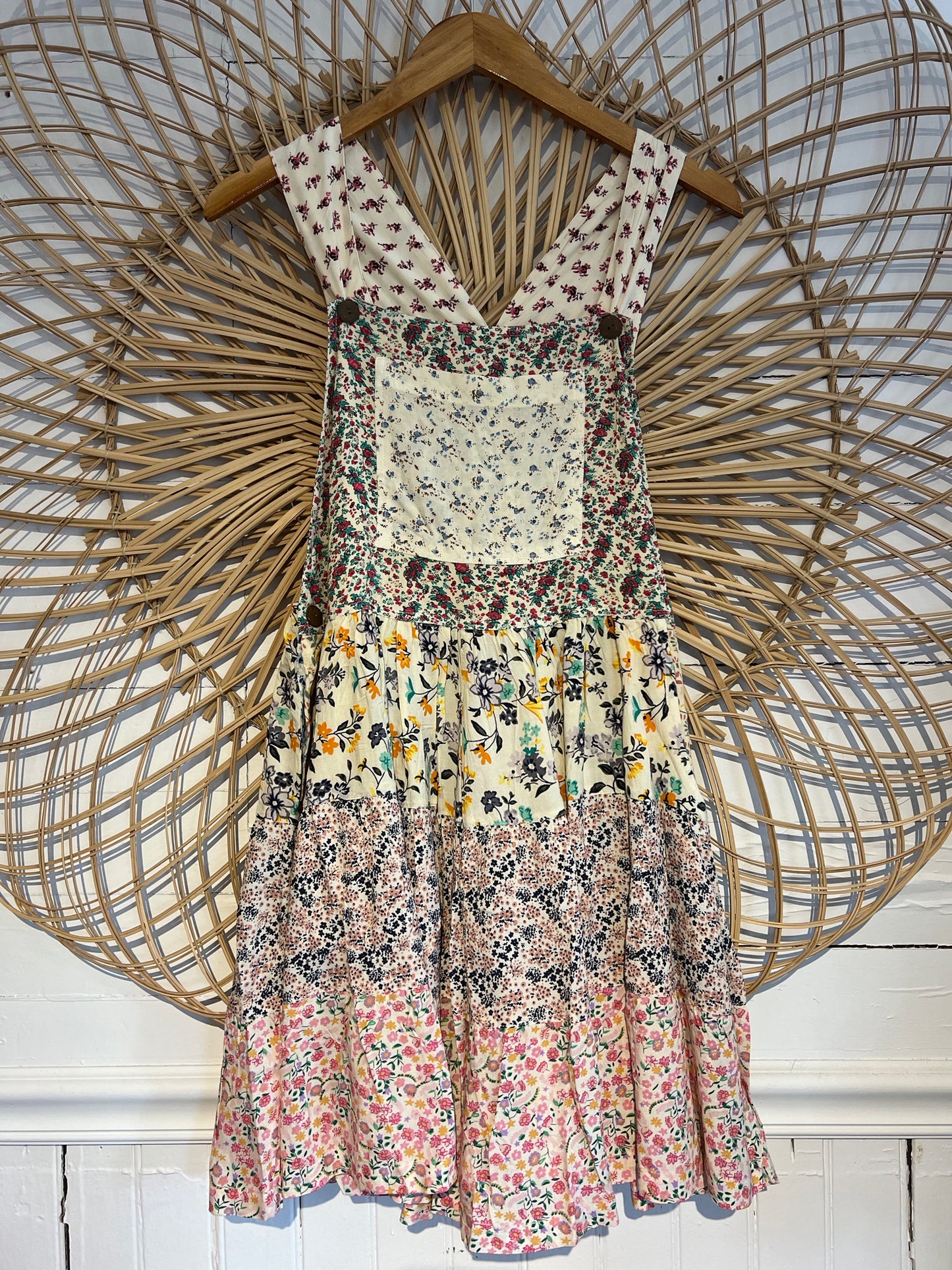 Boho Floral Patchwork Shorts Jumper
