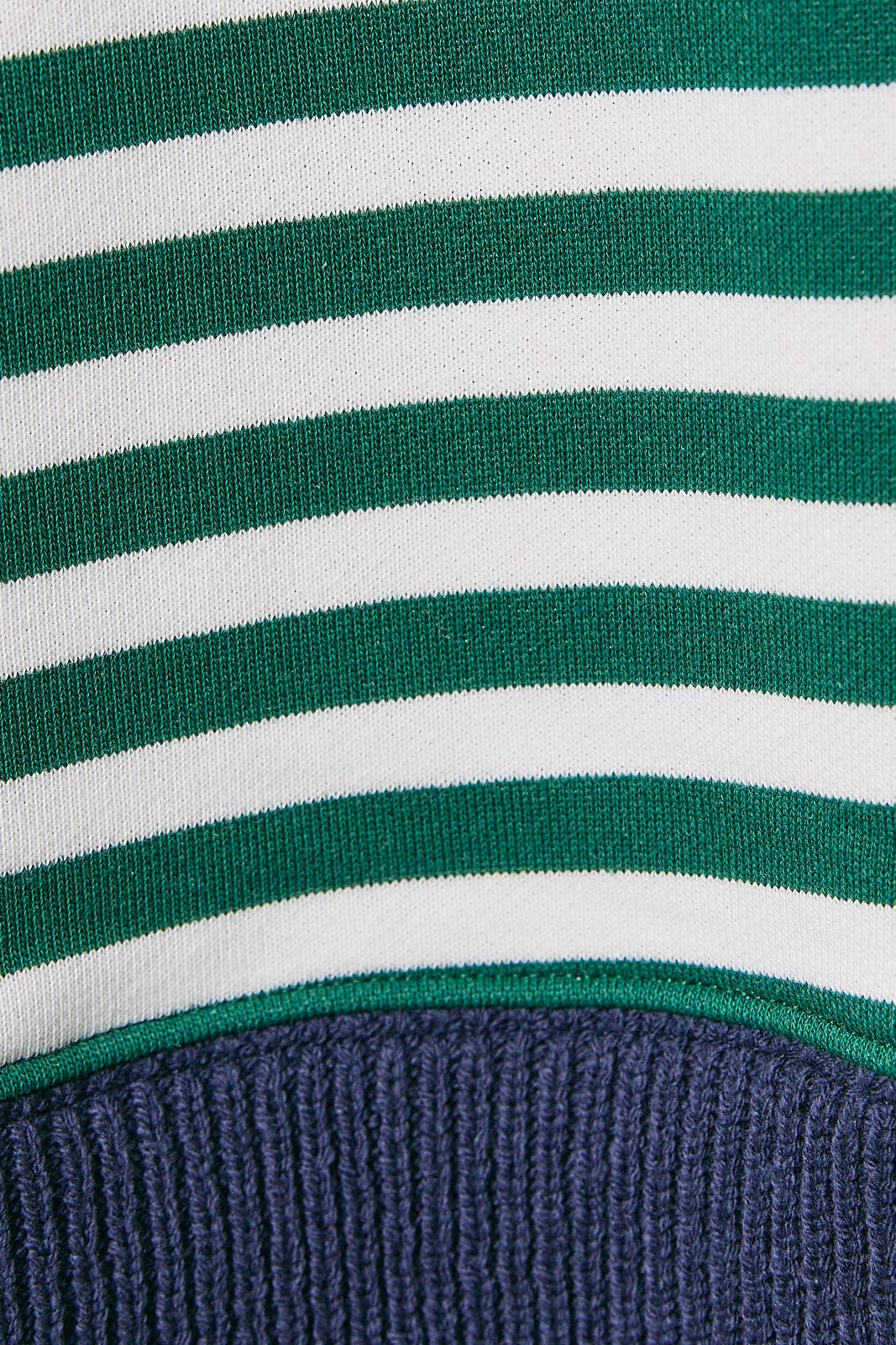 Boho Hipster Knit Sleeve Striped Crewneck