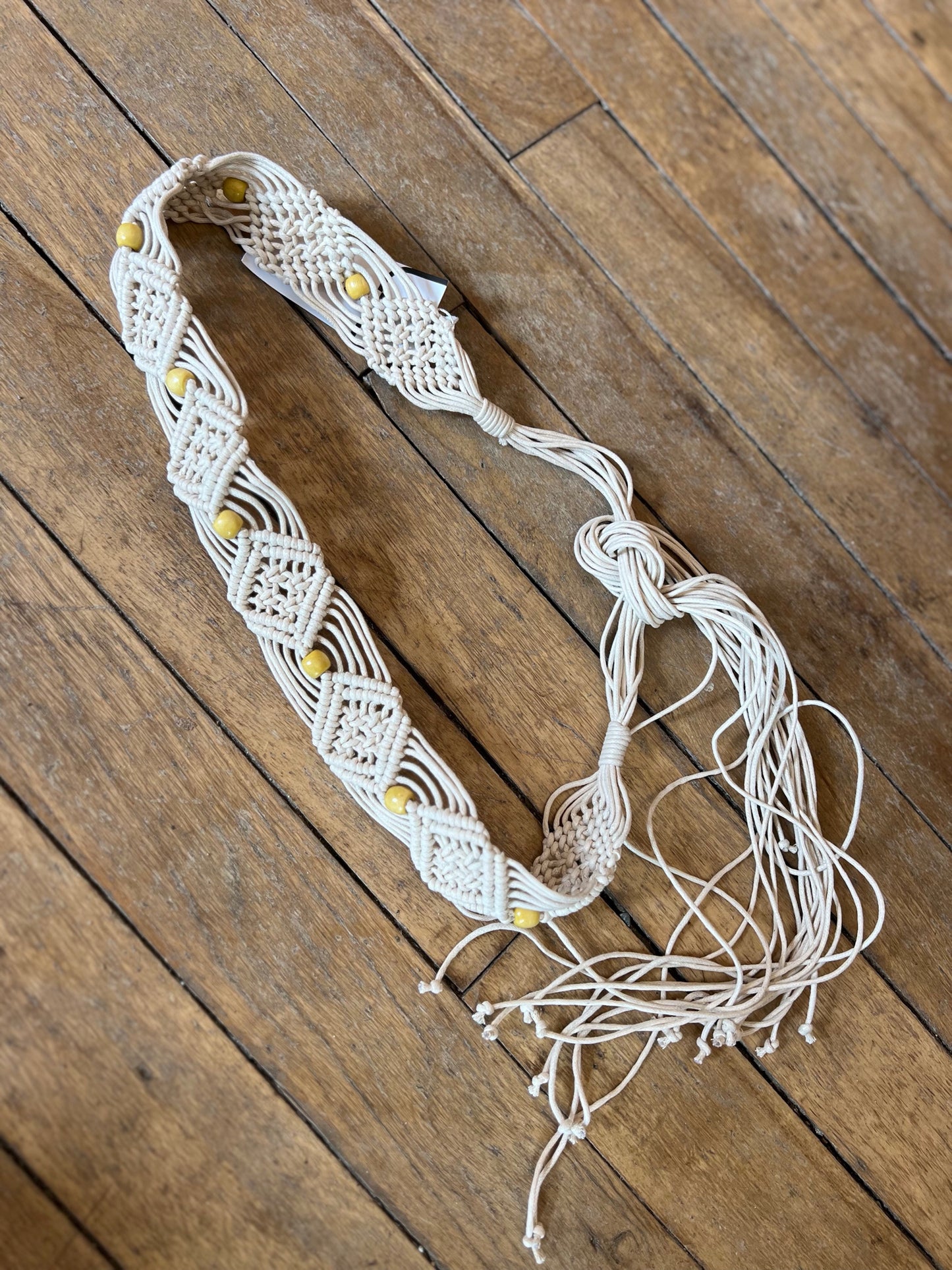 Boho Macrame Tie Belt