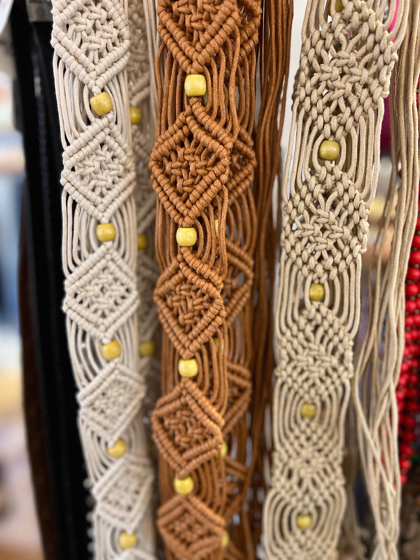 Boho Macrame Tie Belt