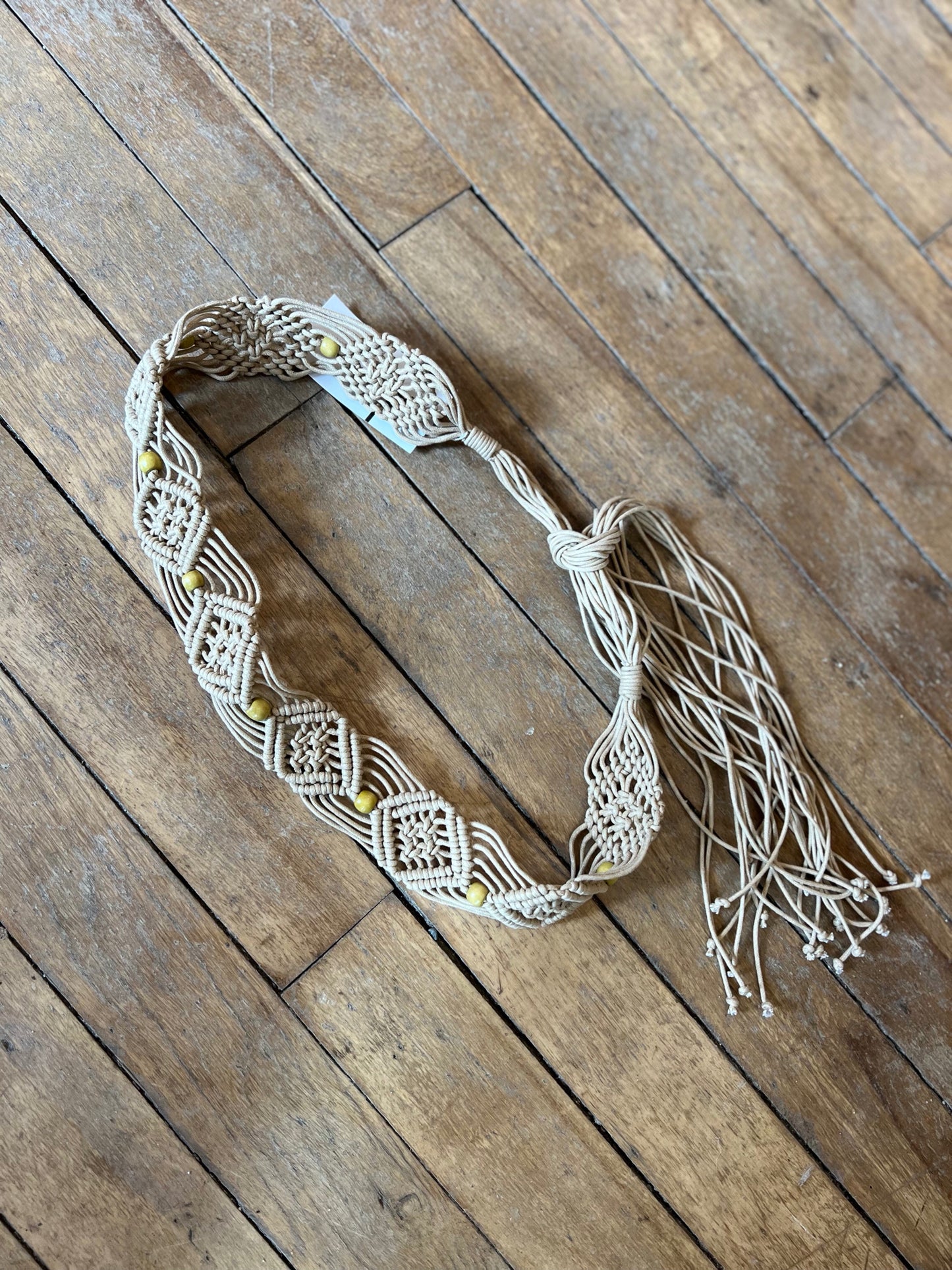 Boho Macrame Tie Belt