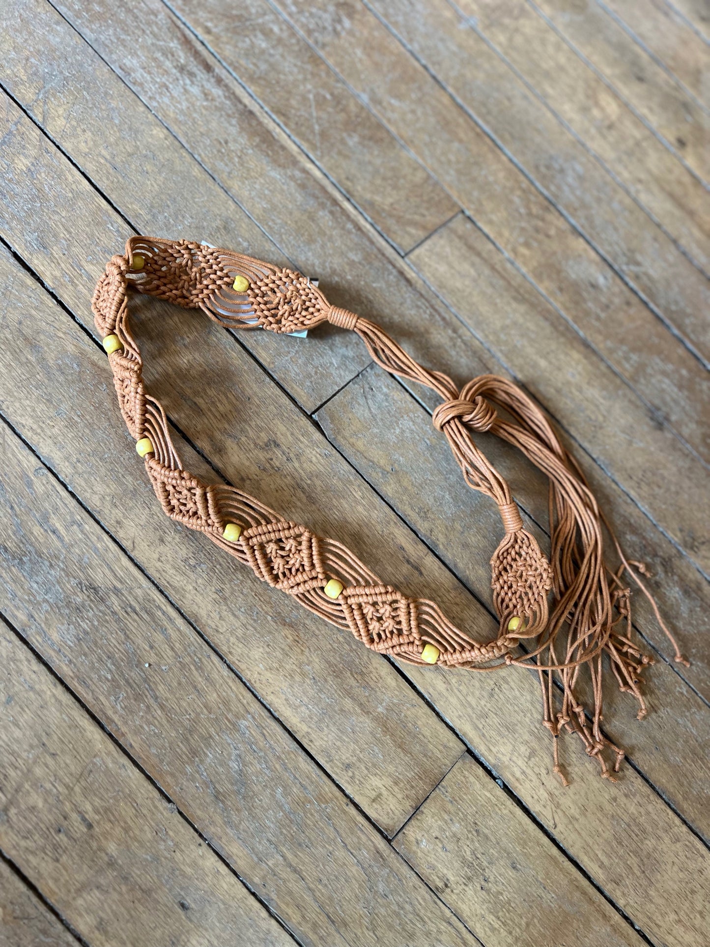 Boho Macrame Tie Belt