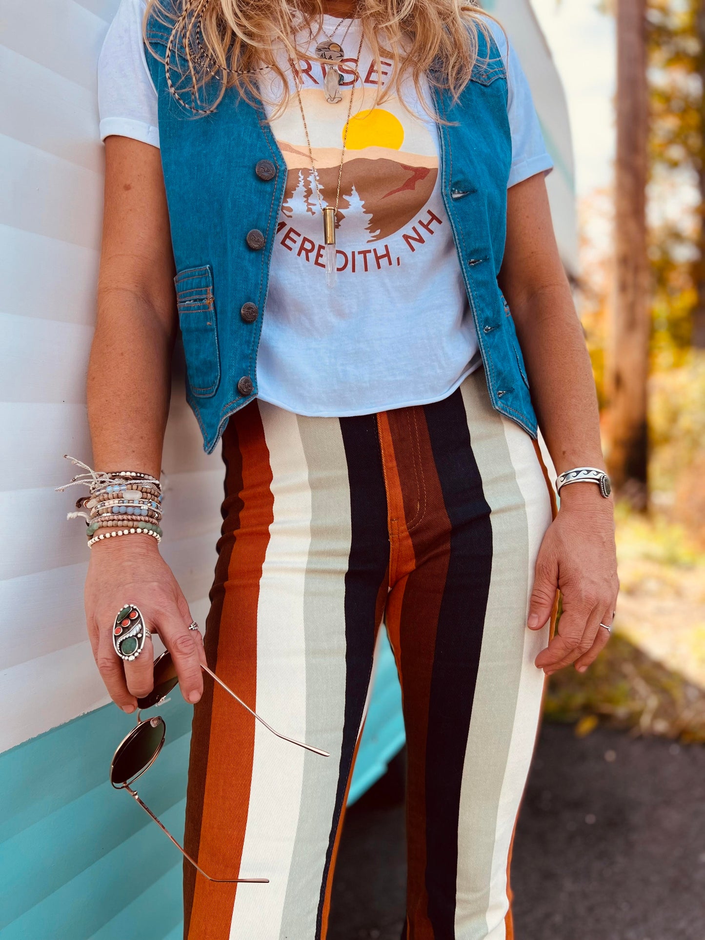 Bold Striped Bell Bottoms