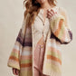 Striped Chunky Knit Cardigan