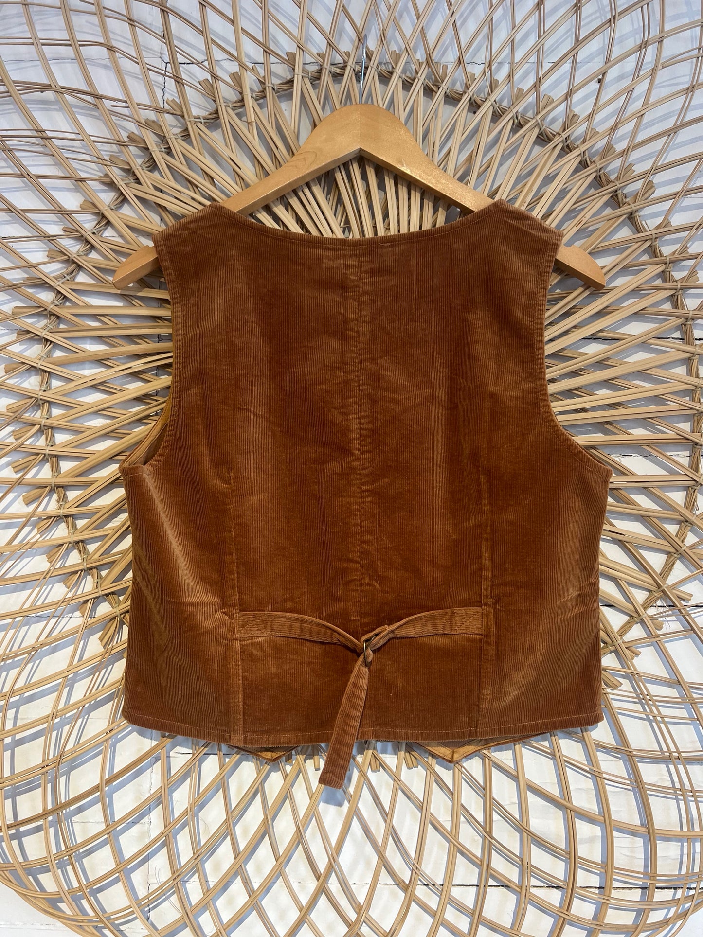 M Camel Retro Hippy Corduroy Vest