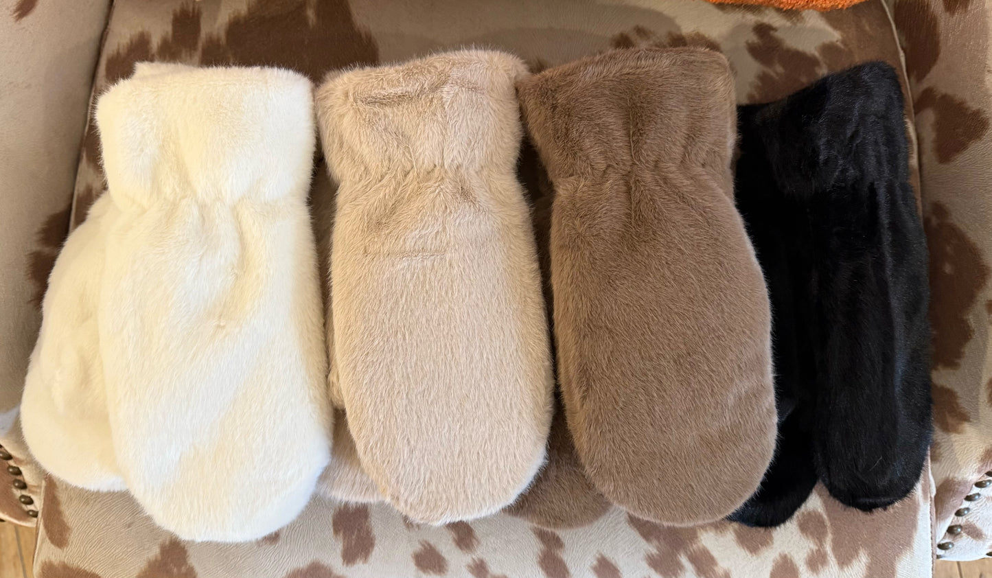 Cozy Soft Faux Fur Mittens
