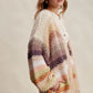 Striped Chunky Knit Cardigan