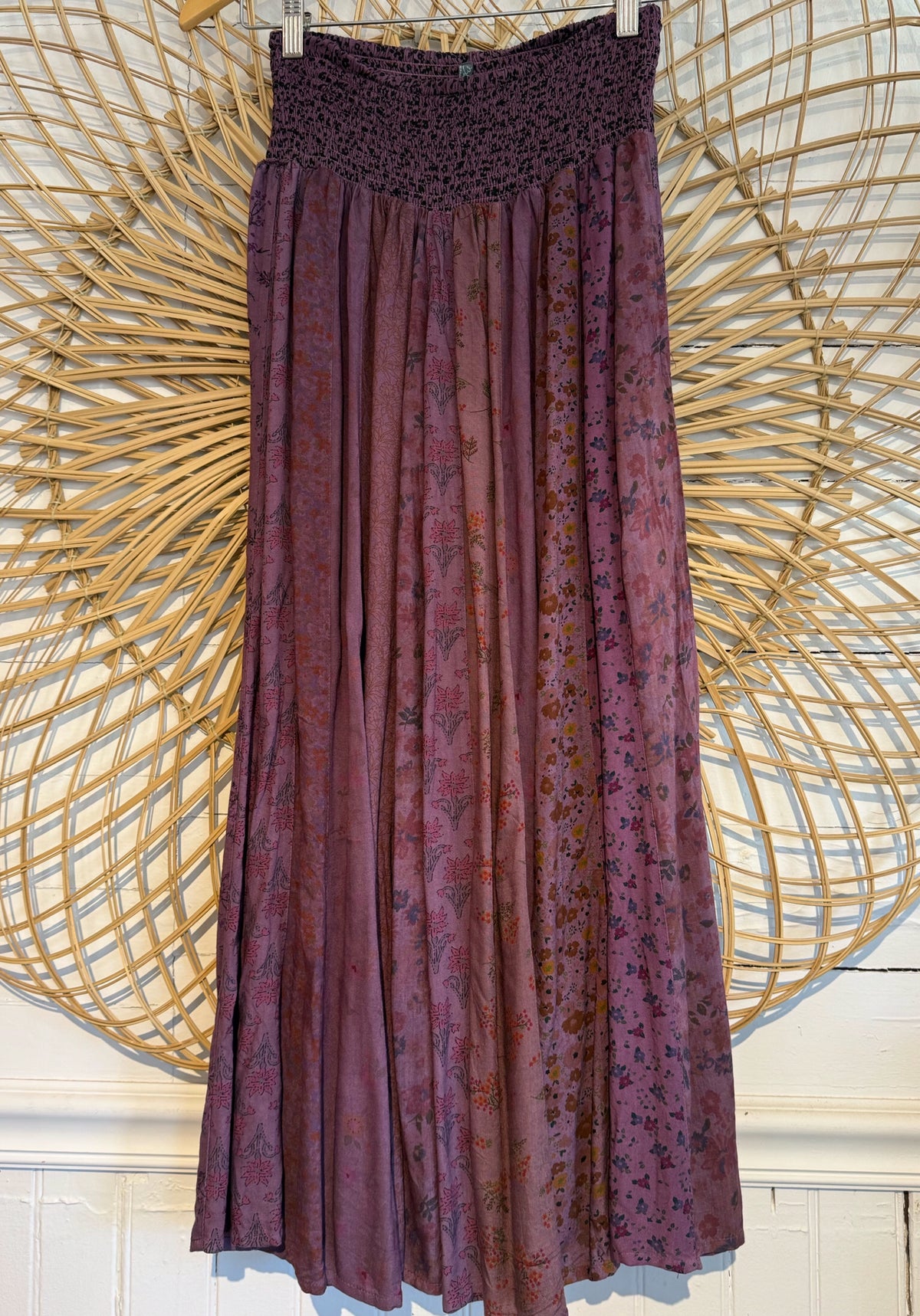 Boho Vintage Style Patchwork Wide Leg Pants