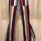 Boho Hippy Striped Denim Bell Bottoms