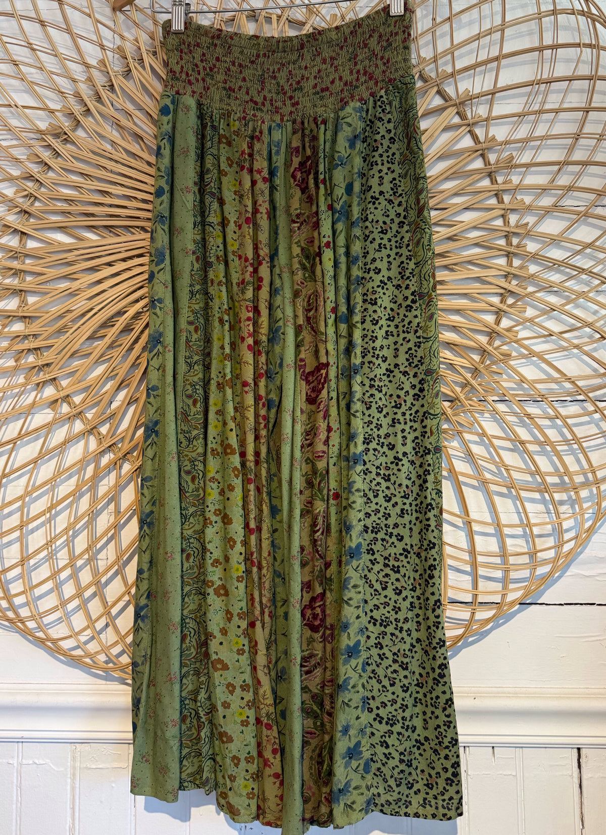 Boho Vintage Style Patchwork Wide Leg Pants