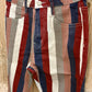Boho Hippy Striped Denim Bell Bottoms