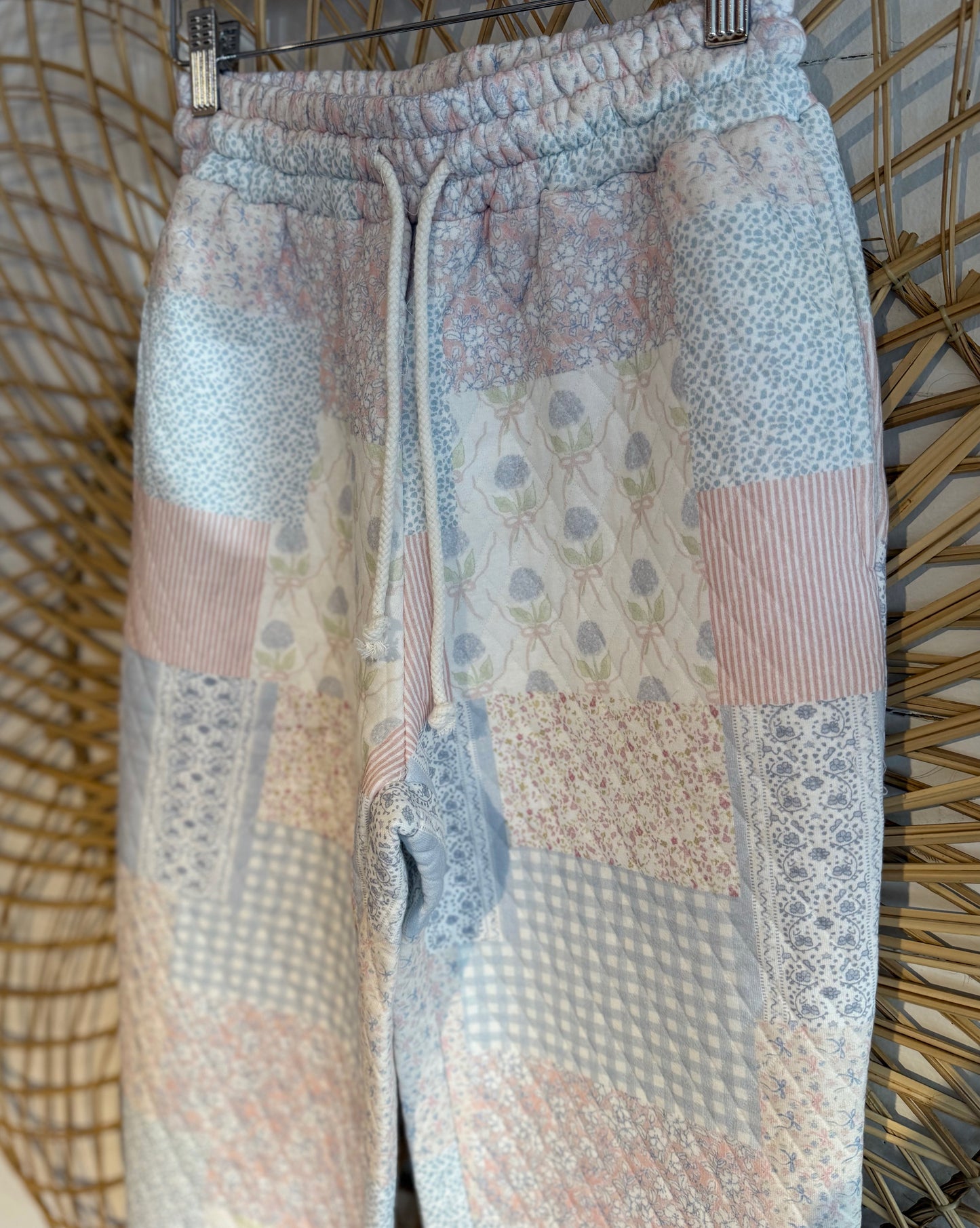 Hipster Quilted Floral Patchwork Cozy Sweatpants