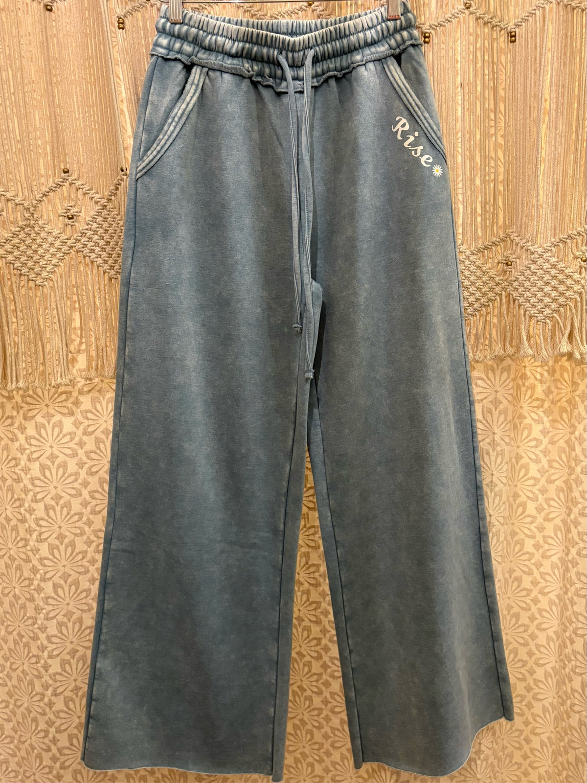 Rise Daisy Logo Wide Leg Sweatpants