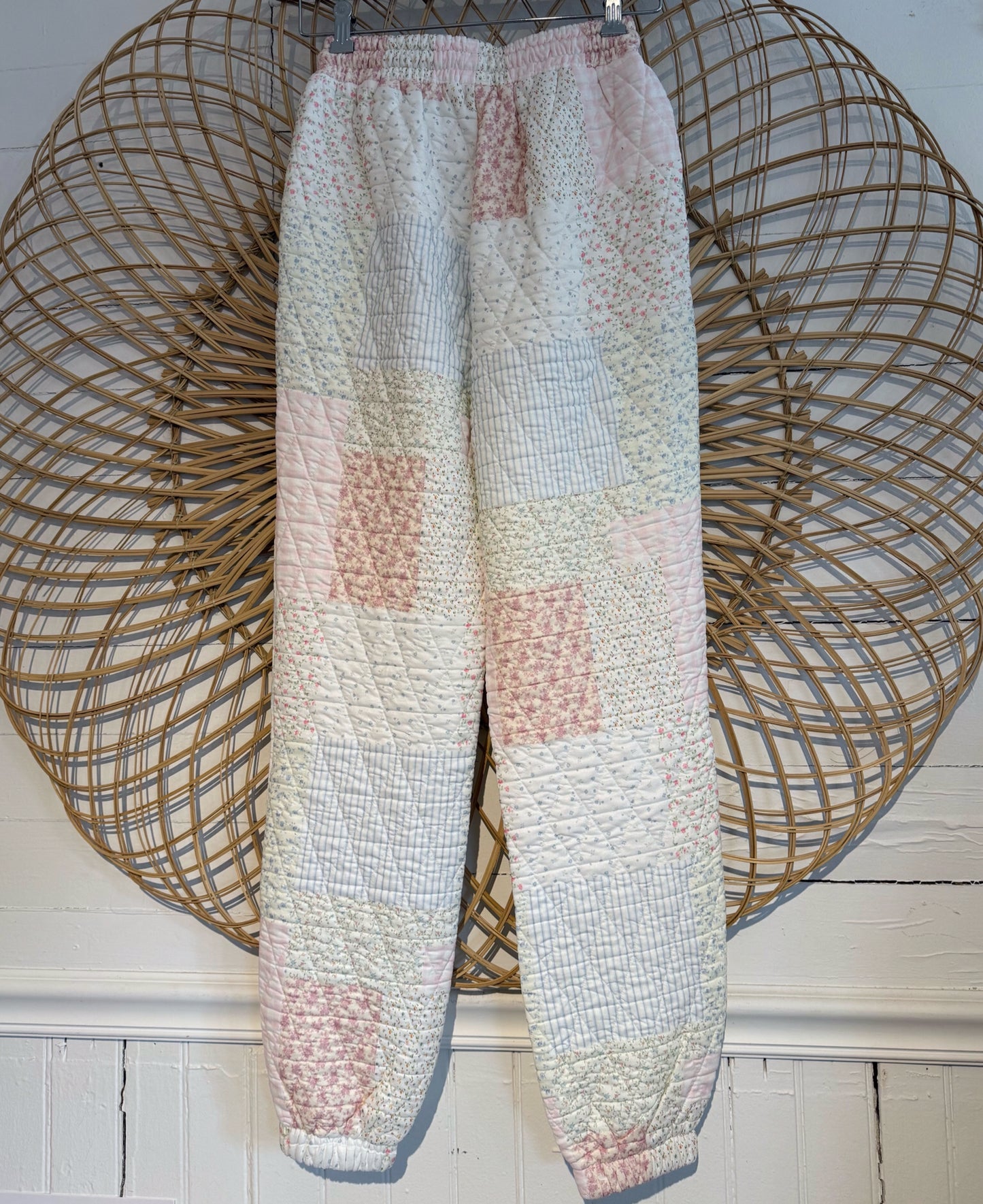 Hipster Quilted Floral Patchwork Cozy Sweatpants