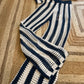 S Navy/White Stripe Crochet Pants