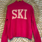 Hipster Cozy Knit Mock Neck "Ski" Sweater