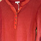 Boho Cozy Waffle Knit Button Front Long Sleeve