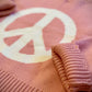 Boho Shabby Chic Peace Sign Sweater