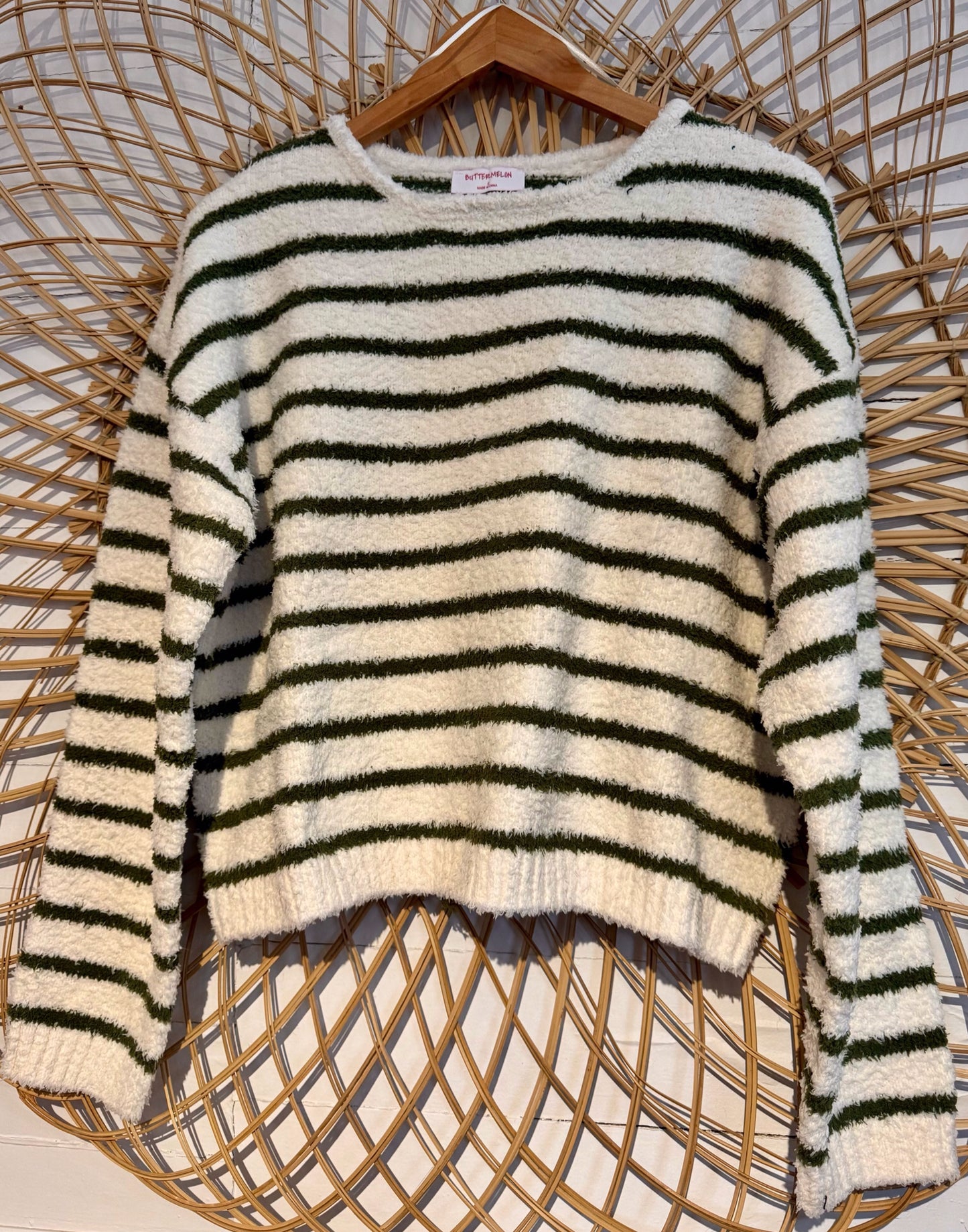 Boho Cozy Soft Striped Sweater