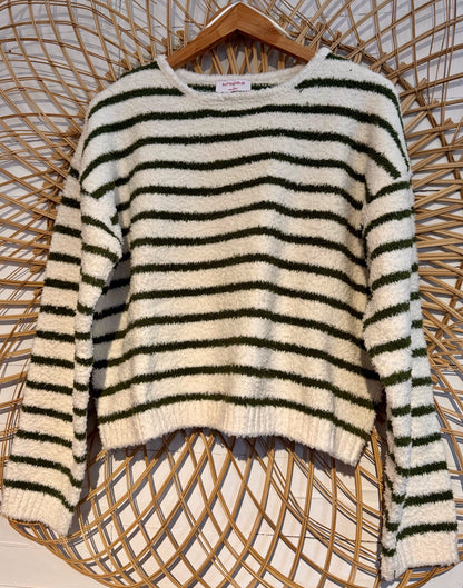 Boho Cozy Soft Striped Sweater