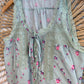 Boho Dainty Lace Trim Button Front With Tie Tank