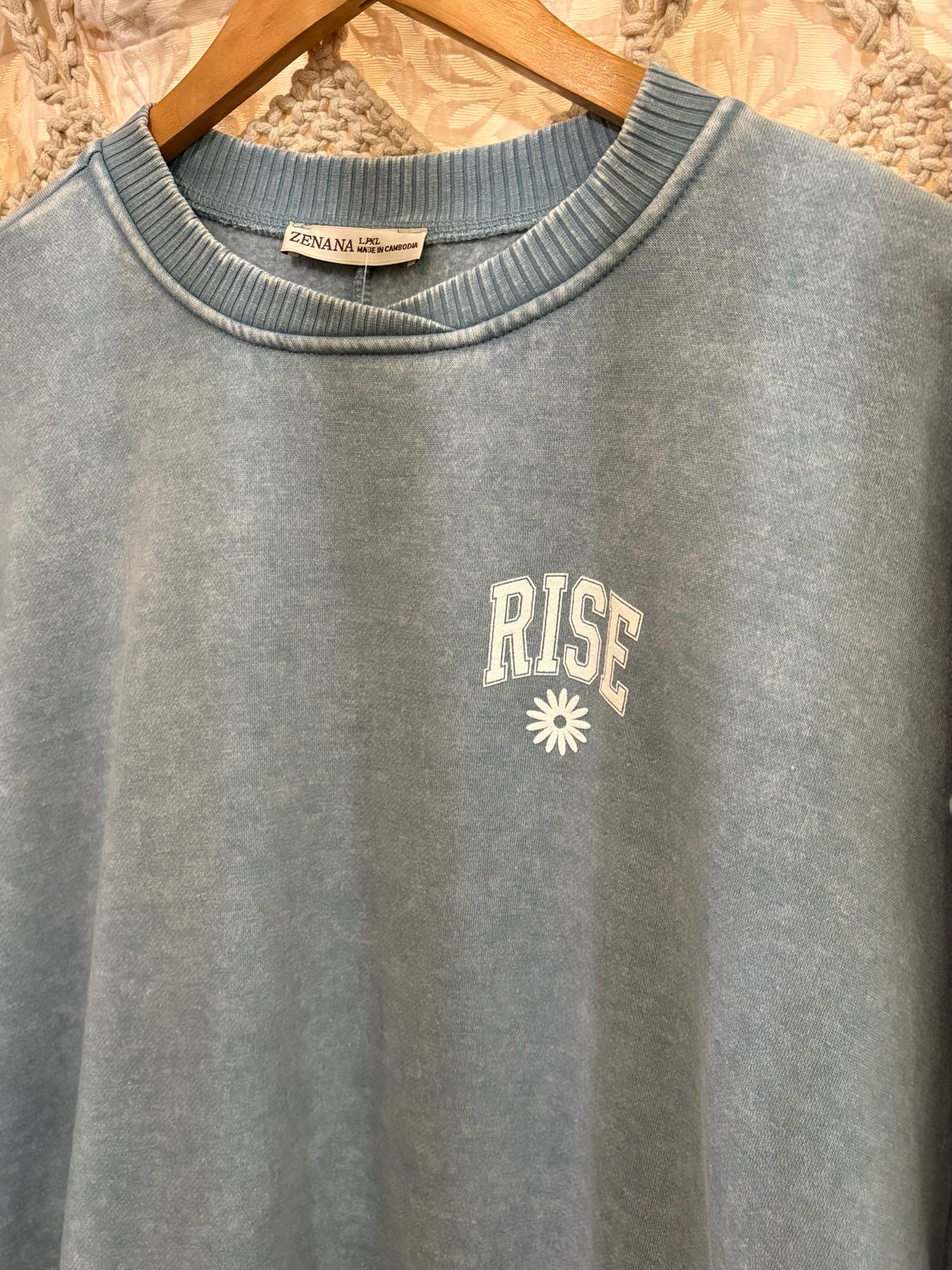 Rise Daisy Logo Cozy Crewneck Sweatshirt