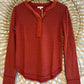 Boho Cozy Waffle Knit Button Front Long Sleeve