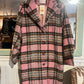 Pink Plaid 3/4 Length Jacket