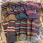 Boho Hipster Striped Cozy Knit Fleece Lined Mittens