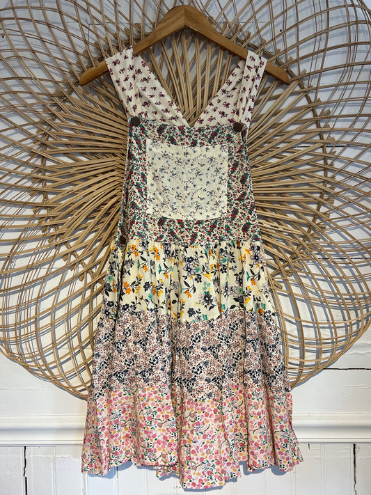 Boho Floral Patchwork Shorts Jumper