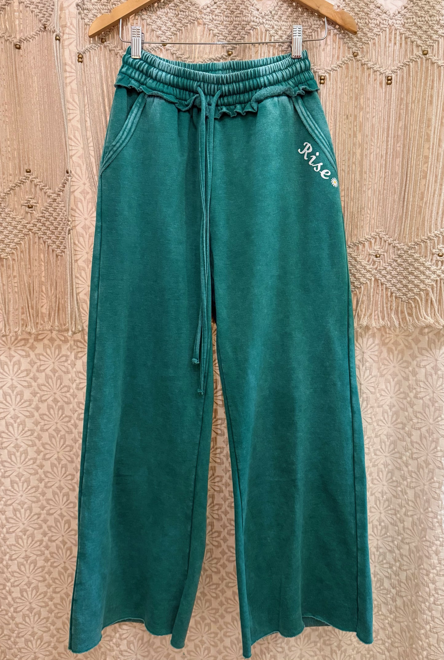 Rise Daisy Logo Wide Leg Sweatpants