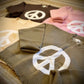 Boho Shabby Chic Peace Sign Sweater