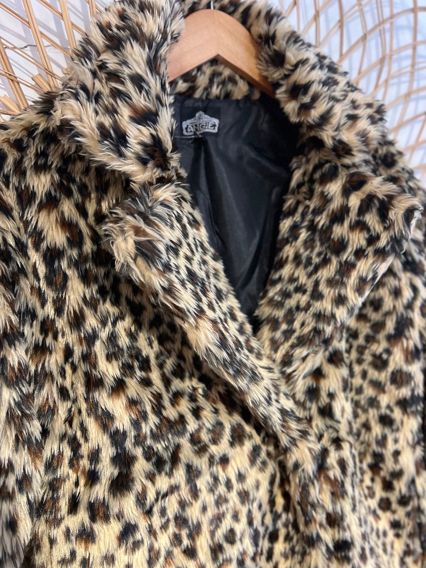 S Leopard Faux Fur Coat