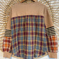 Patchwork Flannel Waffle-knit Long Sleeve