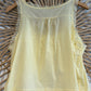 Boho Dainty Lace Trim Button Front With Tie Tank