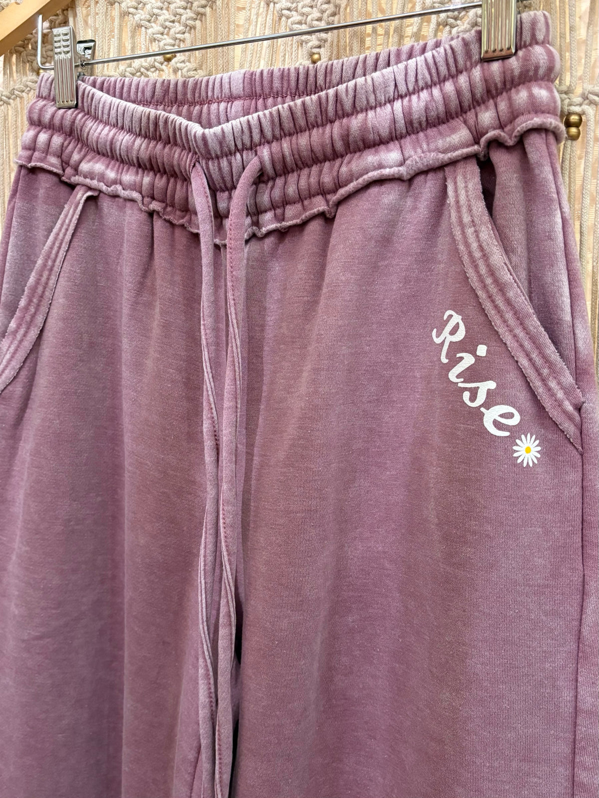 Rise Daisy Logo Wide Leg Sweatpants