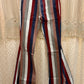 Boho Hippy Striped Denim Bell Bottoms