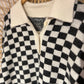 M Black Hipster Collared Soft Knit Sweater