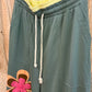 Boho Funky Retro Floral Wide Leg Sweatpants