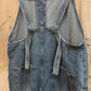 Boho Hippy Denim Button Front Wide Leg Overalls