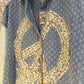 Boho Hippy Balloon Sleeve Peace Star Patchwork Button Up