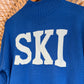 Hipster Cozy Knit Mock Neck "Ski" Sweater