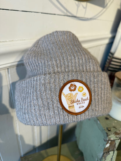 Boho Cozy Shaka Beach Patch Beanie