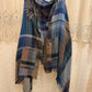 Boho Plaid Shawl With Pockets