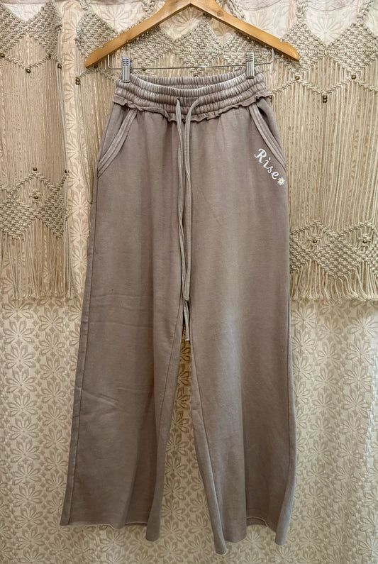 Rise Daisy Logo Wide Leg Sweatpants