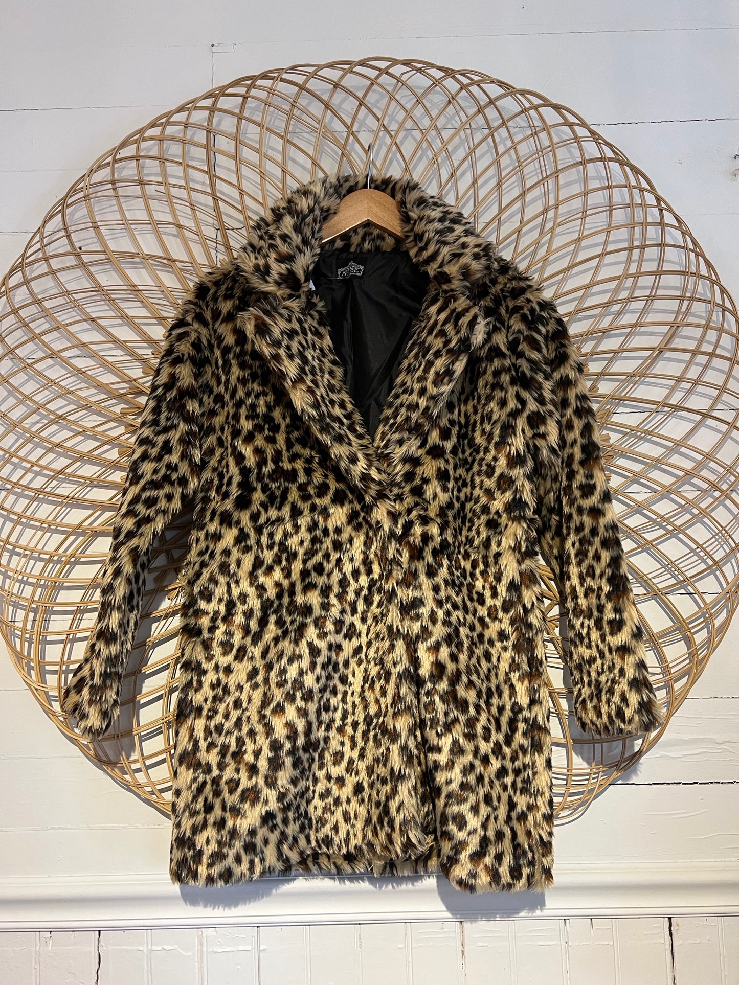 S Leopard Faux Fur Coat