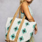 Boho Woven Large Straw Tote Bag