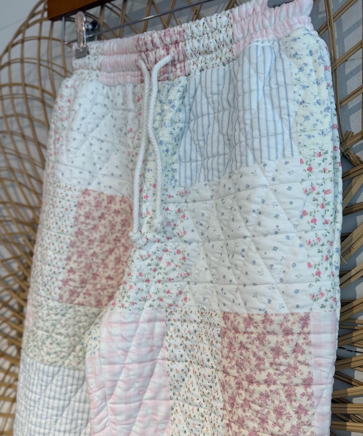 Hipster Quilted Floral Patchwork Cozy Sweatpants