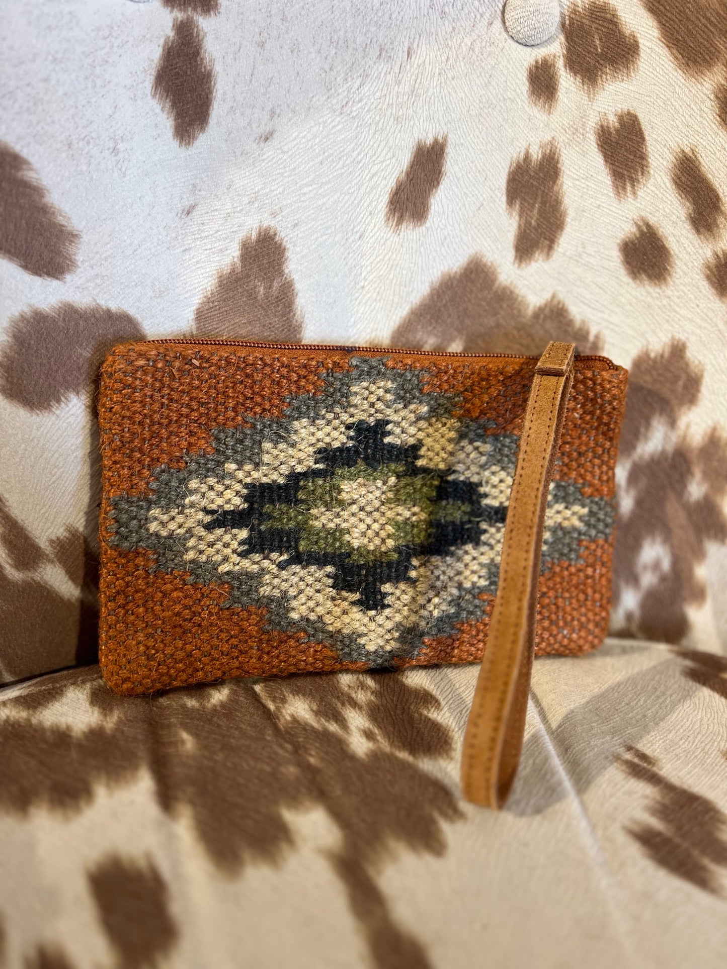 Boho Aztec Wristlet